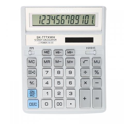 Калькулятор настольный SKAINER SK-777XWH 12 разр. белый