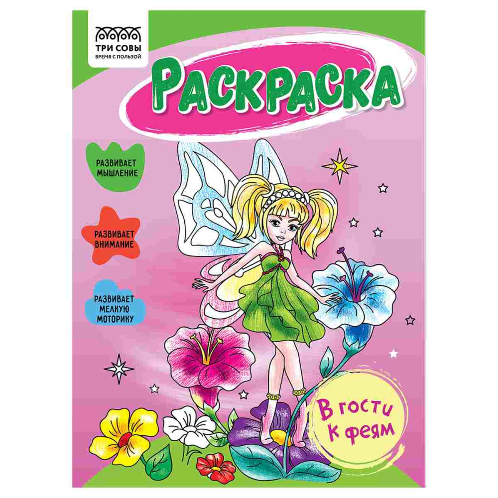 Раскраска А5 ТРИ СОВЫ В гости к феям 16стр. Раскраска А5 ТРИ СОВЫ В гости к феям 16стр.