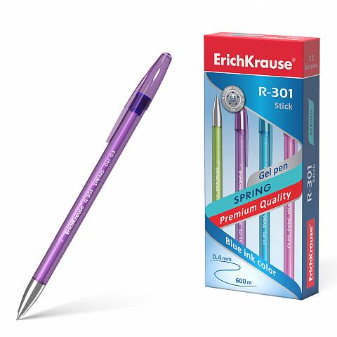 Ручка гелевая ERICH KRAUSE R-301 0,5 SPRING 53348 синяя