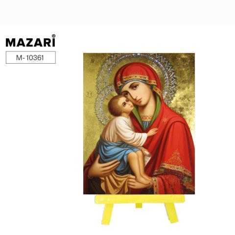 Мозаика алмазная с мольбертом 21х25 М-10361 Донская икона Божией Матери